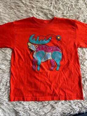 Kids' Bright Orange Moose Graphic Tee